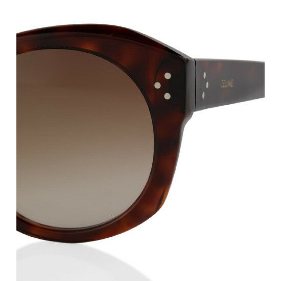 Accessories * | Celine Eyewear Tortoiseshell Round Sunglasses