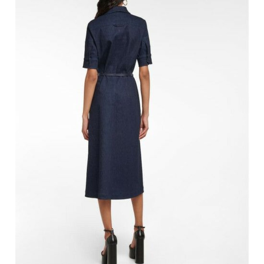 Clothing * | Altuzarra Kieran Denim Midi Dress