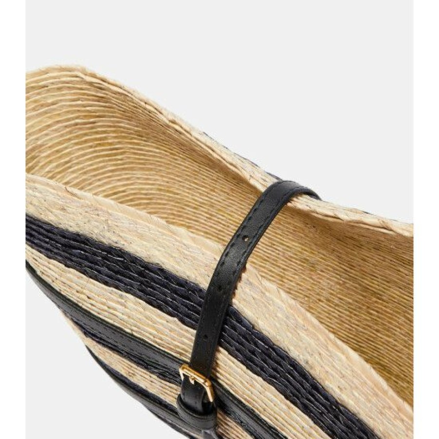 Bags * | Altuzarra Watermill Striped Raffia Crossbody Bag