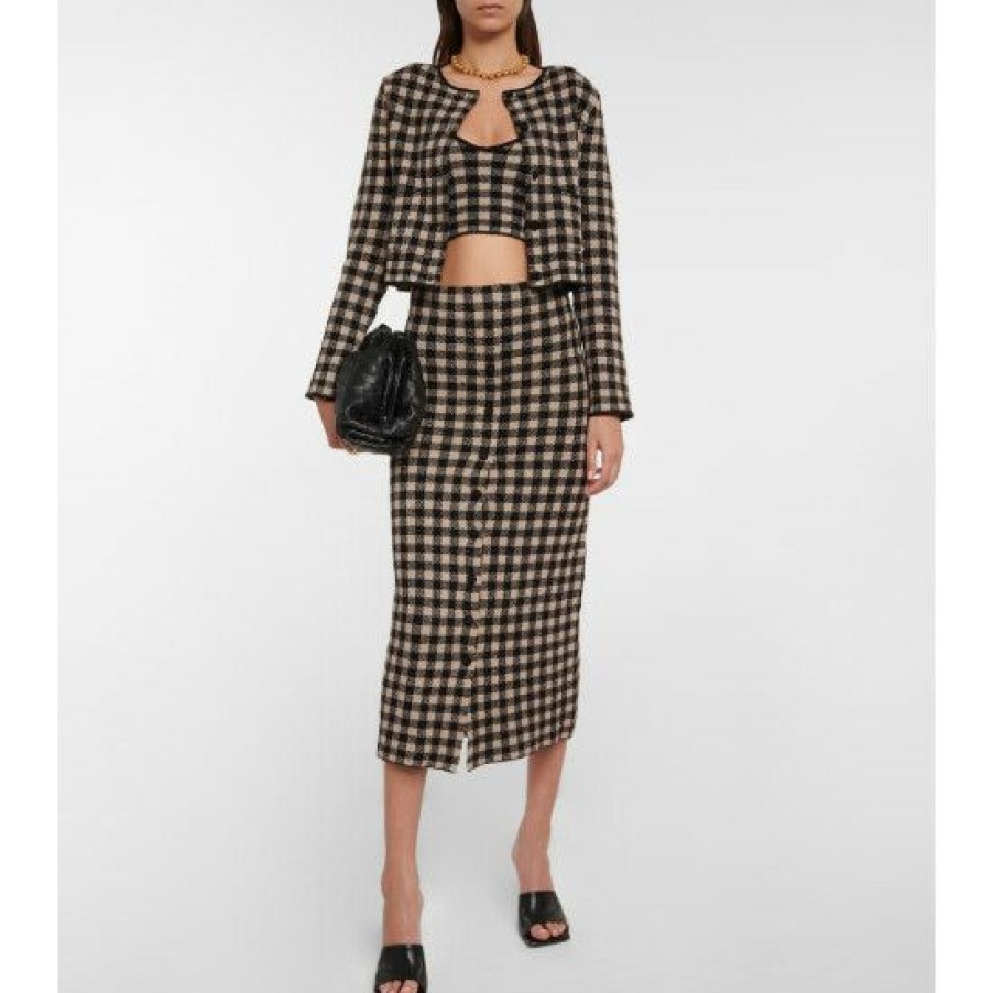 Clothing * | Altuzarra Jabal Checked Midi Skirt