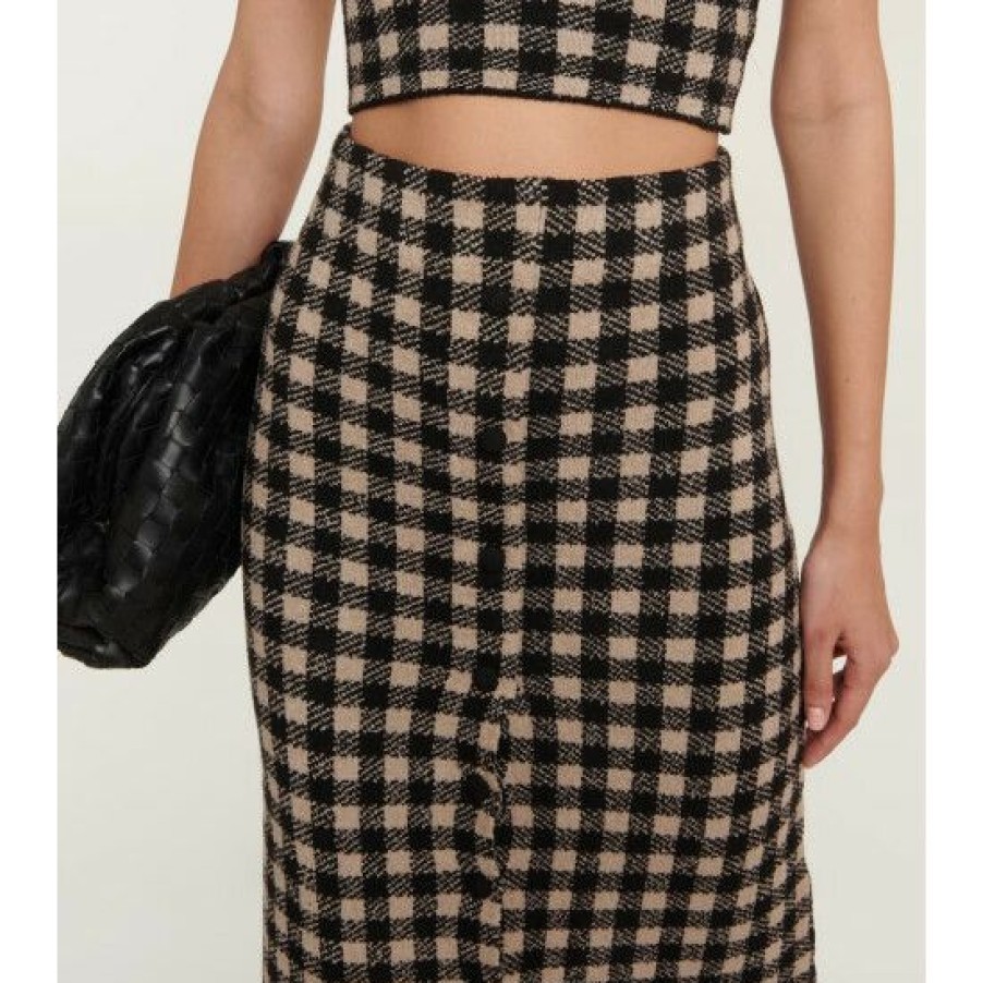 Clothing * | Altuzarra Jabal Checked Midi Skirt