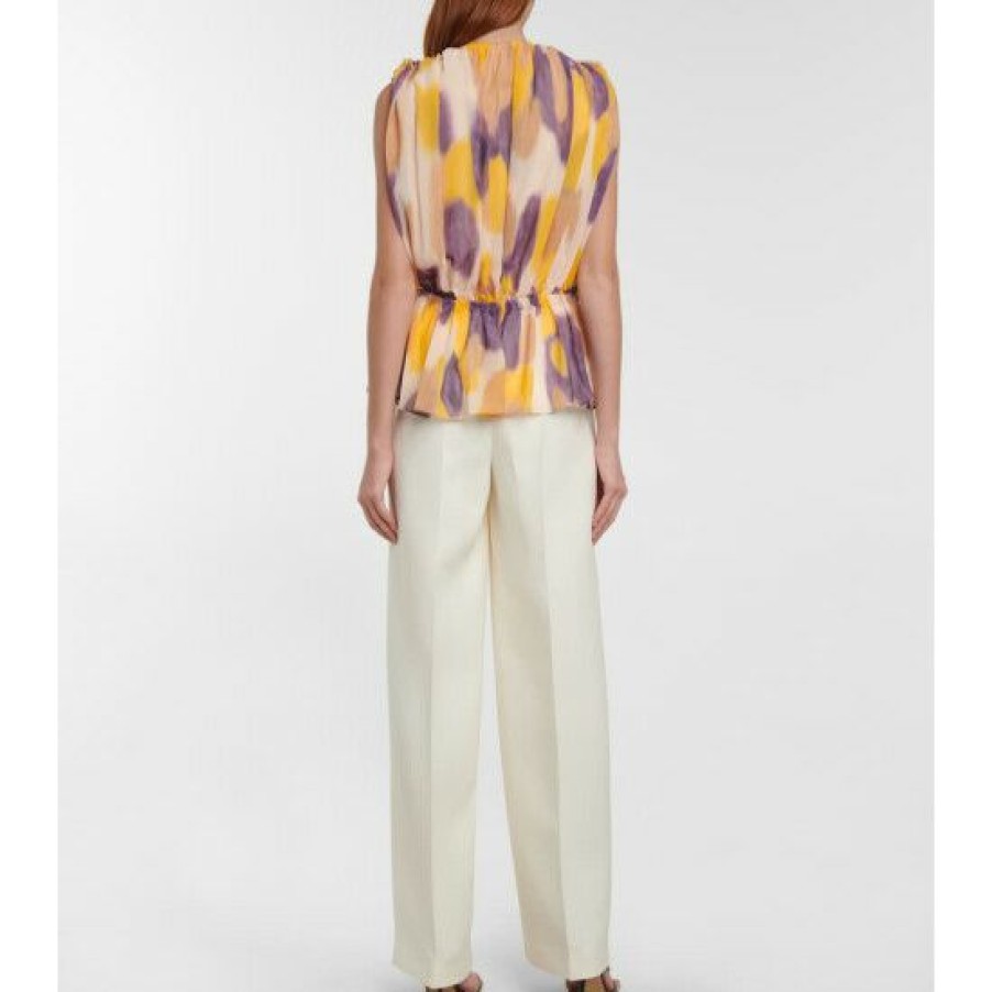 Clothing * | Altuzarra Baldur Tie-Dye Pleated Top