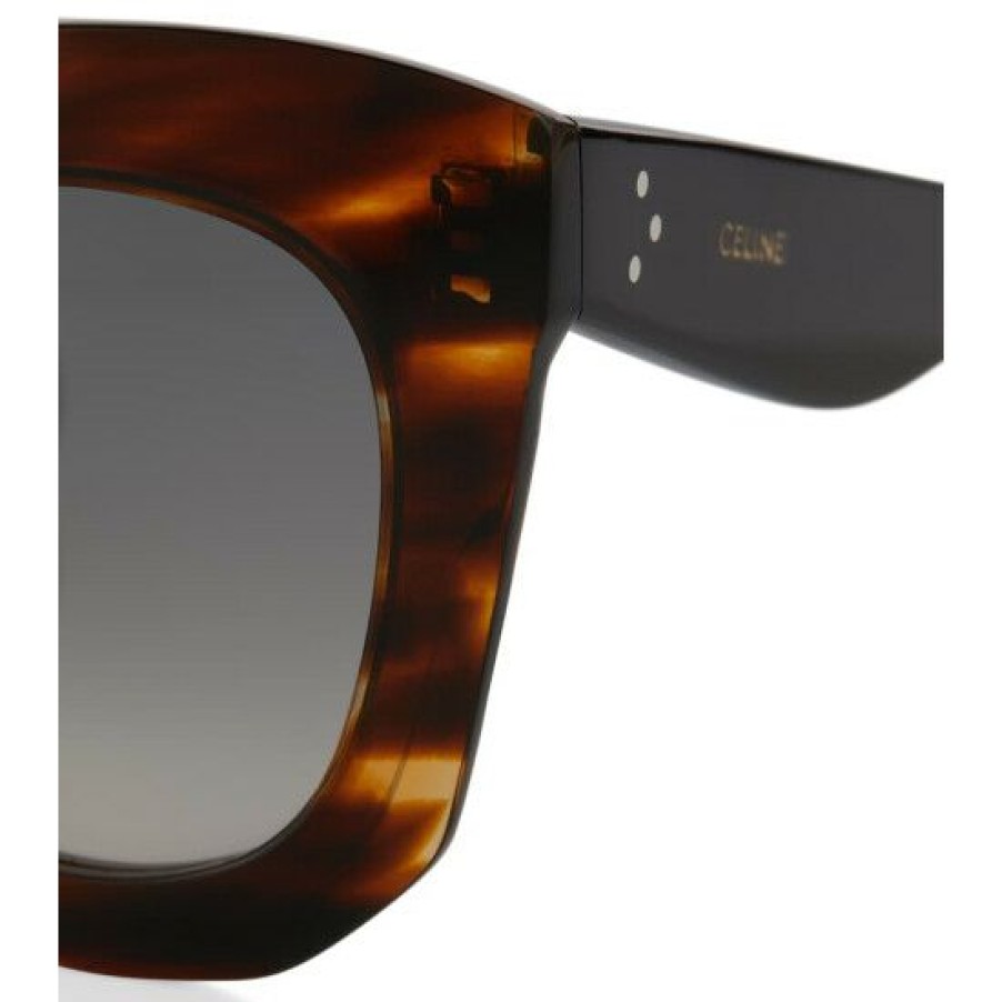 Accessories * | Celine Eyewear Tortoiseshell Cat-Eye Sunglasses