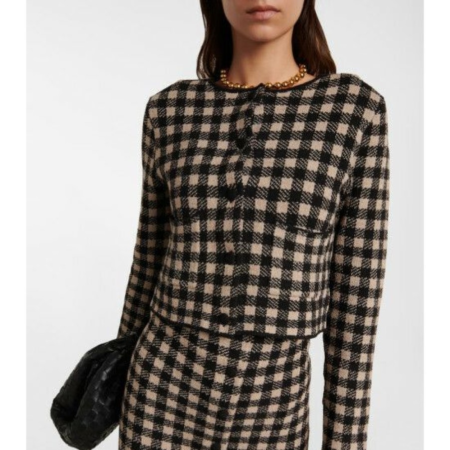 Clothing * | Altuzarra Flicker Checked Cardigan