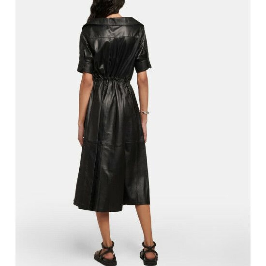 Clothing * | Altuzarra Lydia Leather Midi Dress