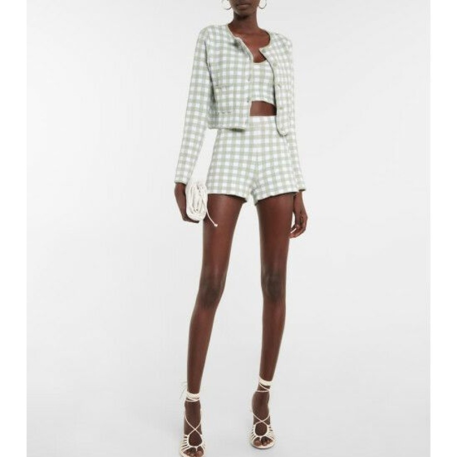 Clothing * | Altuzarra Argia Checked Crop Top