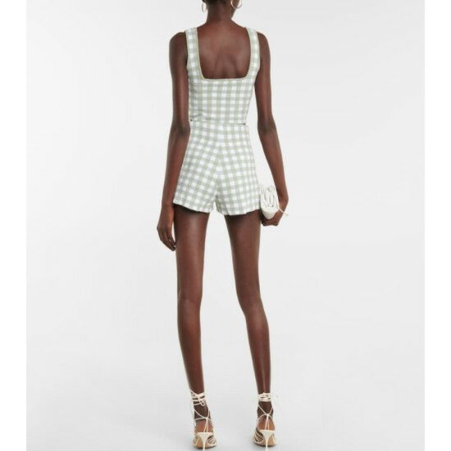 Clothing * | Altuzarra Argia Checked Crop Top