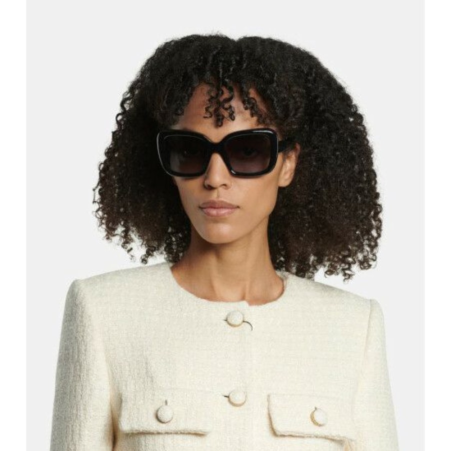 Accessories * | Celine Eyewear Rectangular Acetate Sunglasses