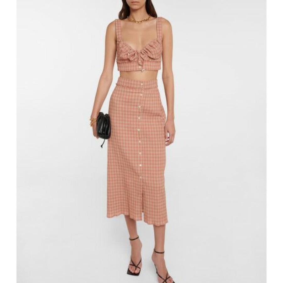 Clothing * | Altuzarra Belili Gingham Midi Skirt