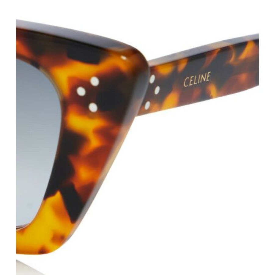 Accessories * | Celine Eyewear Tortoiseshell Cat-Eye Sunglasses