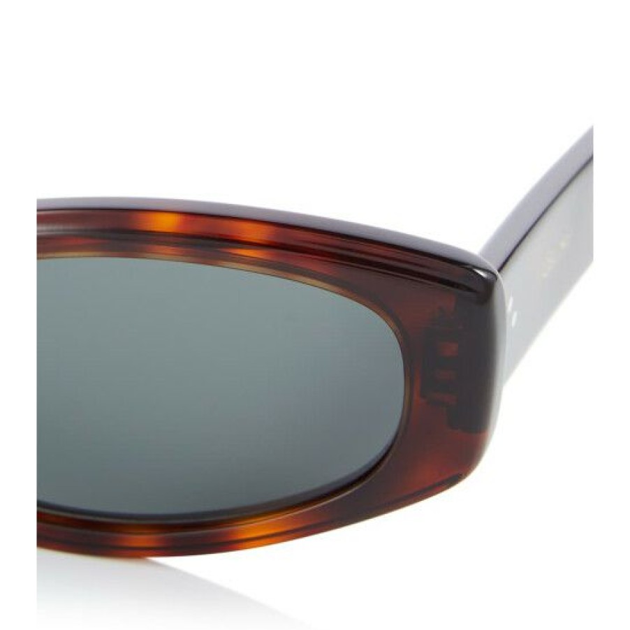 Accessories * | Celine Eyewear Tortoiseshell Rectangular Sunglasses