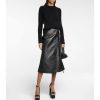 Clothing * | Altuzarra Scobie High-Rise Leather Midi Skirt