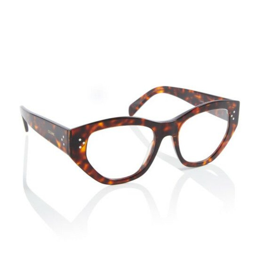 Accessories * | Celine Eyewear Tortoiseshell Cat-Eye Glasses