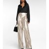 Clothing * | Altuzarra Metallic High-Rise Wide-Leg Pants