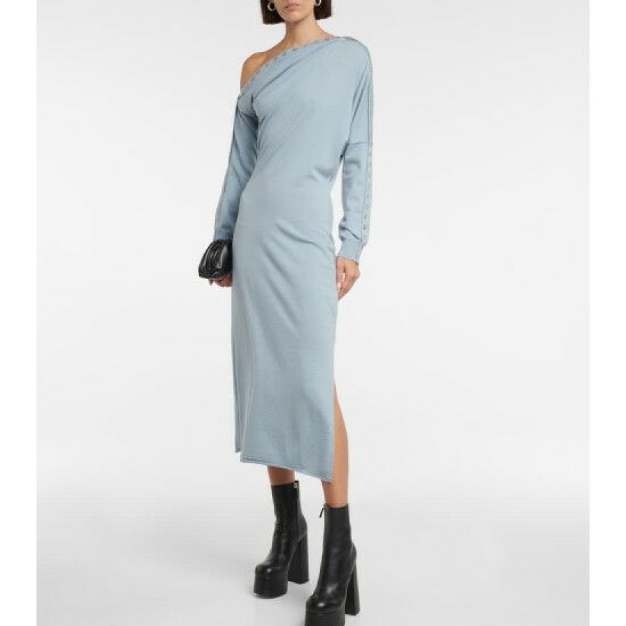 Clothing * | Altuzarra Jeevika One-Shoulder Knit Midi Dress