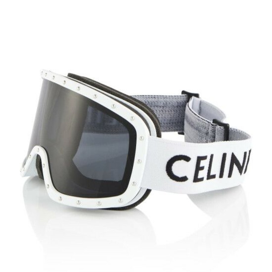 Accessories * | Celine Eyewear Logo Ski Goggles